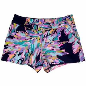 Lilly Pulitzer Tropical Printed Floral Side Zip Shorts Size 2